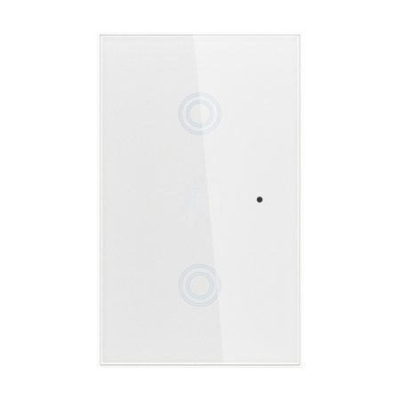 Công tắc cảm ứng âm tường Wifi thông minh Tuya hình chữ nhật 2 nút NAS-SC02W-2