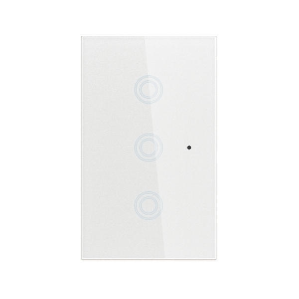 Công tắc cảm ứng âm tường Wifi thông minh Tuya hình chữ nhật 3 nút NAS-SC02W-3