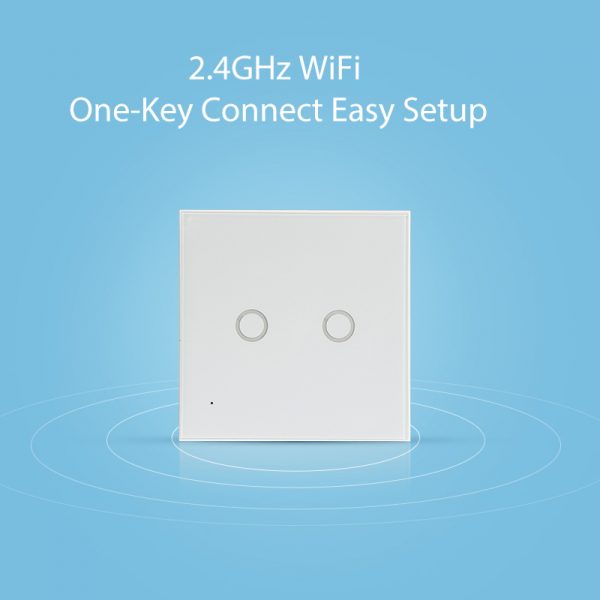 Công tắc cảm ứng âm tường Wifi thông minh Tuya hình vuông 2 nút NAS-SC03W-2 - Hình ảnh 4