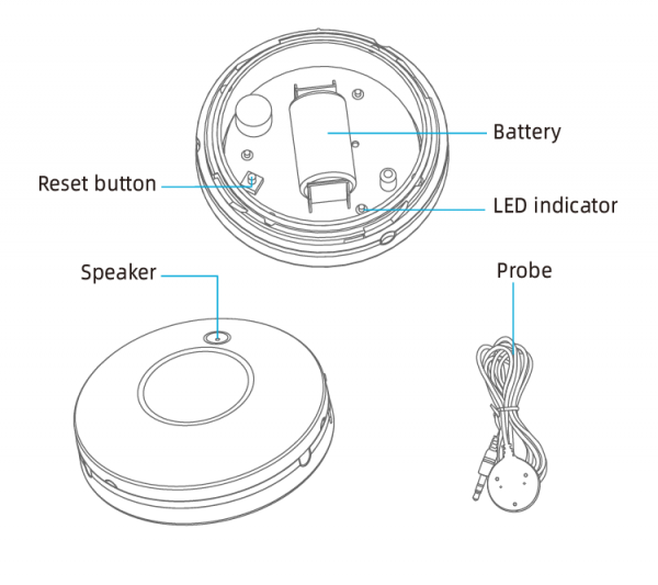 Cảm biến Zigbee thông minh báo động rò rỉ nước tràn NAS-WS02B - Hình ảnh 5