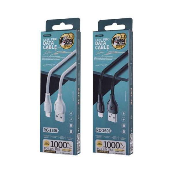 Cáp sạc điện thoại Lesu Pro Remax RC-160i cổng Lightning max 2.1A - Hình ảnh 6