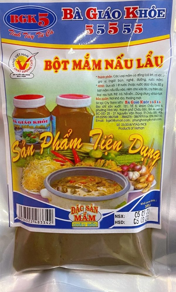 Bột Mắm Nấu Lẩu Bà Giáo Khỏe 55555 gói 300gr - Châu Đốc
