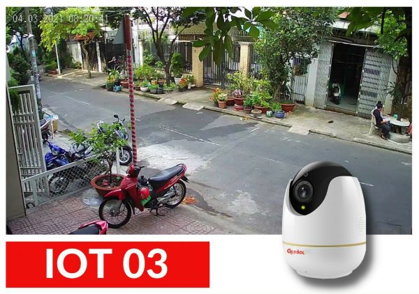 Camera IP Wifi Tuya IOT03 2.0Mp, Đàm thoại 2 chiều, Báo động, Quay Quét 360 Độ