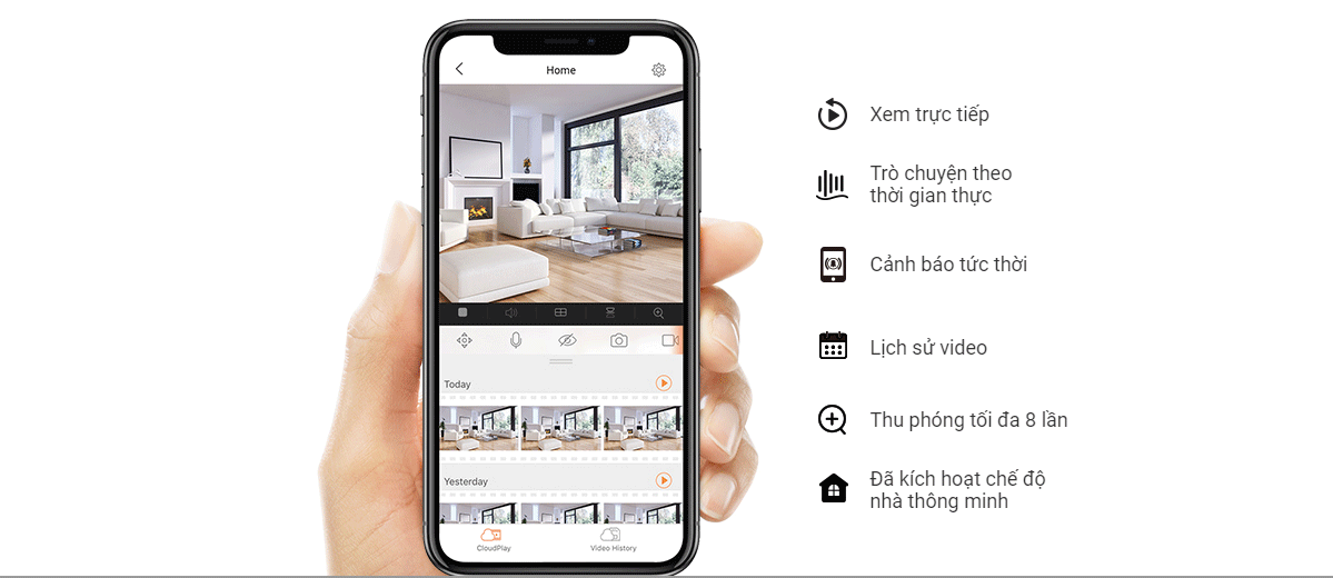 Camera Wifi trong nhà EZVIZ C6N 2MP, Quay Quét 360 Độ, Đàm Thoại 2 Chiều